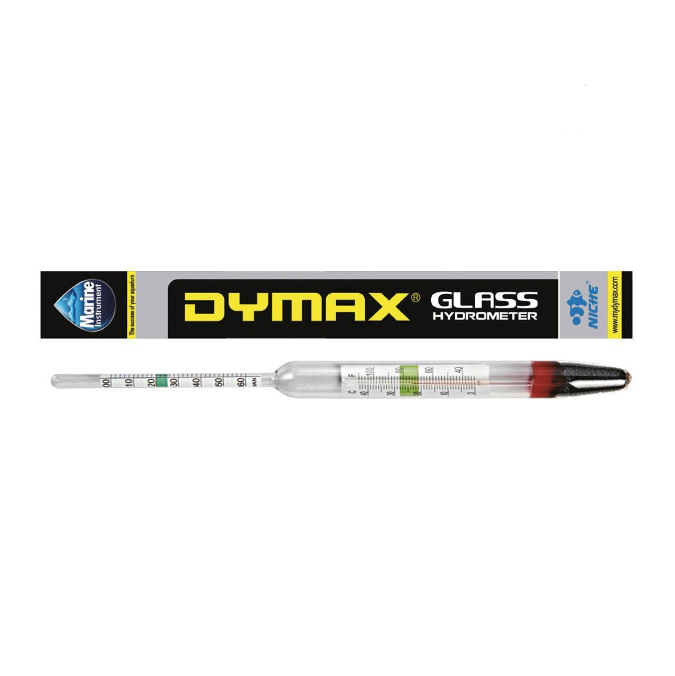Hidrometro Con Termometro de Cristal Dymax