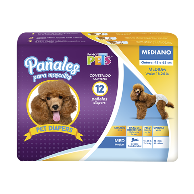 Pañales Para Perro 12 Piezas