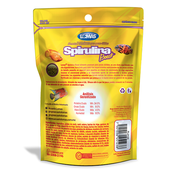 Alimento Spirulina Boost Para Ciclidos 70g