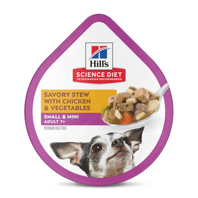 Hill's Science Diet Adult 7+ Small & Mini Tray Pollo y Vegetales 100 gr