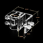Soporte Para Lily Pipe de Acero Inoxidable Dymax