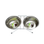 Comedero Doble De Acero Inoxidable