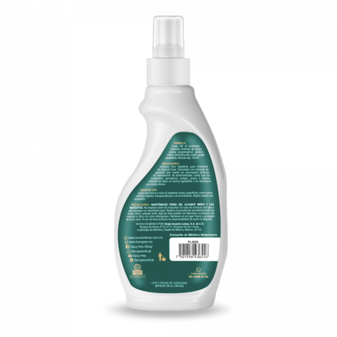Defense One Repelente De Parasitos Para Interiores 250 ml