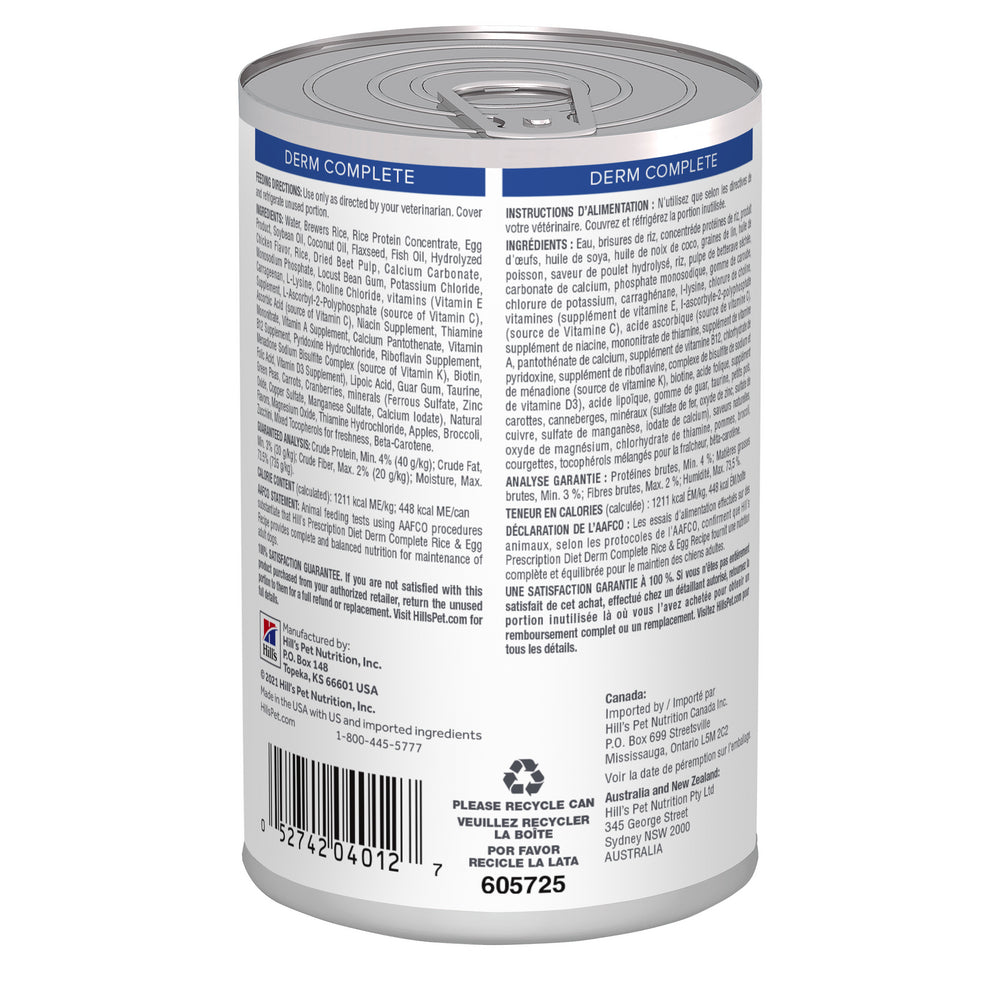 Hill's Prescription Diet Derm Complete Lata 370 gr