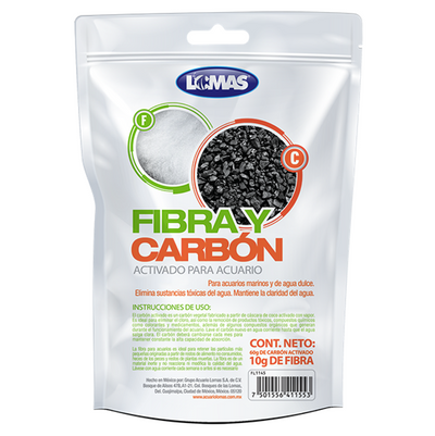 Fibra y Carbon Activado Para Acuario