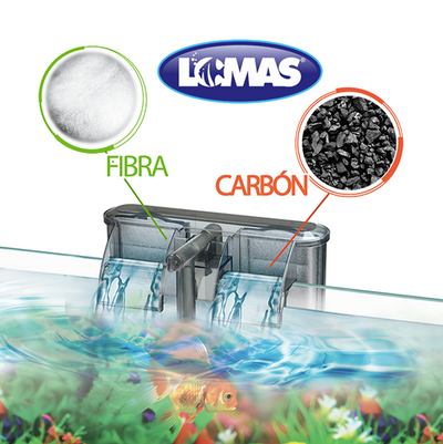 Fibra y Carbon Activado Para Acuario