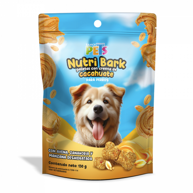 Nutri Bark Galletas Con Crema de Cacahuate 130 gr