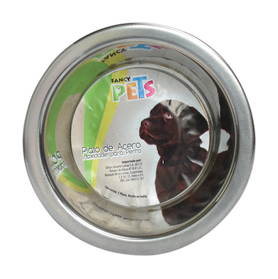 Plato De Acero Con Base Antiderrapante