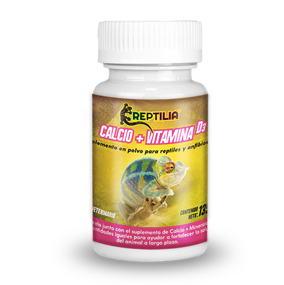 Suplemento De Calcio Con Vitamina D3 Para Reptiles 135g