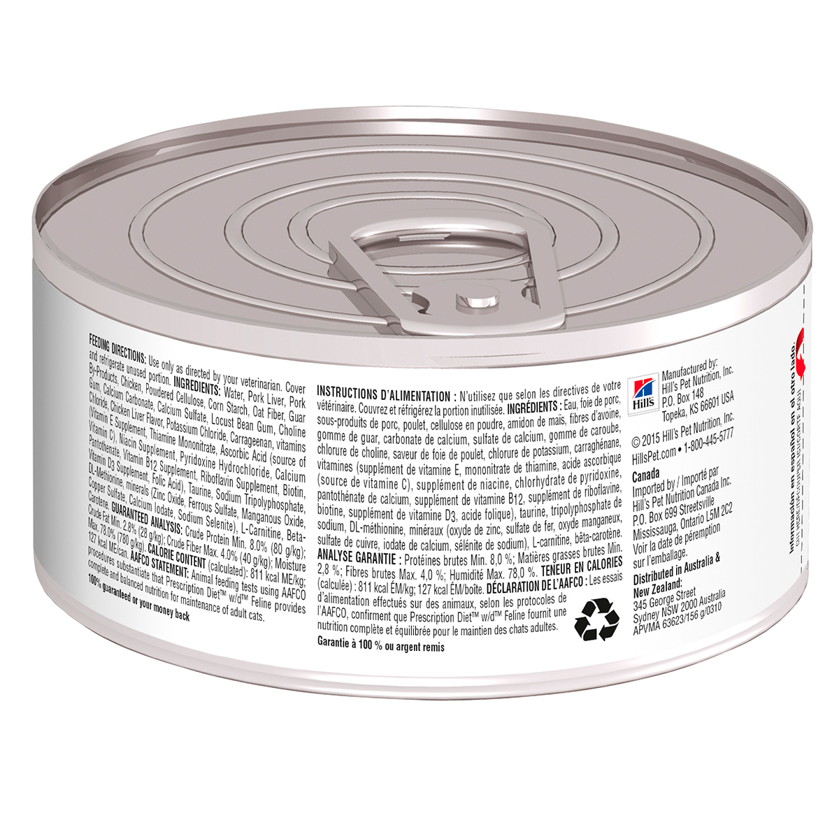 Hill's Prescription Diet w/d Lata 150 gr